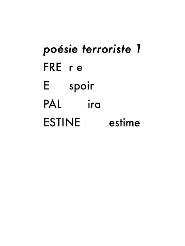 poésie terroriste