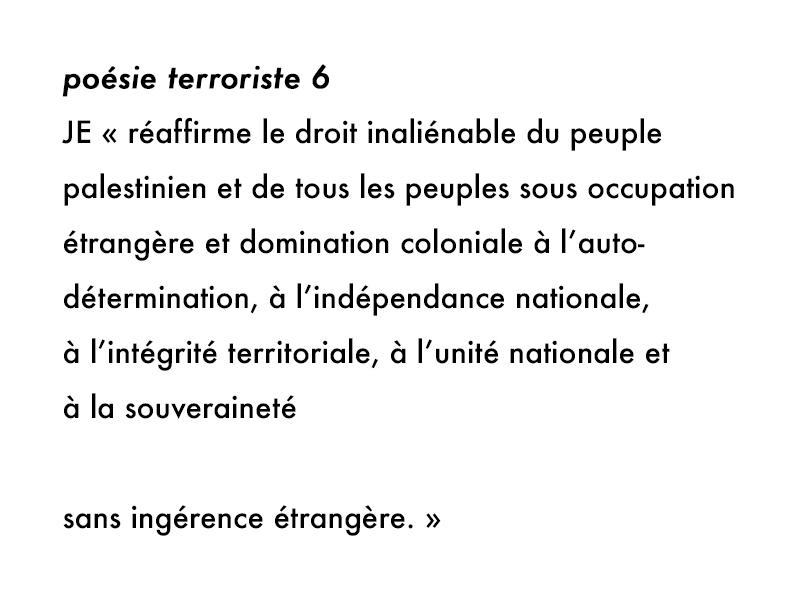 poésie terroriste